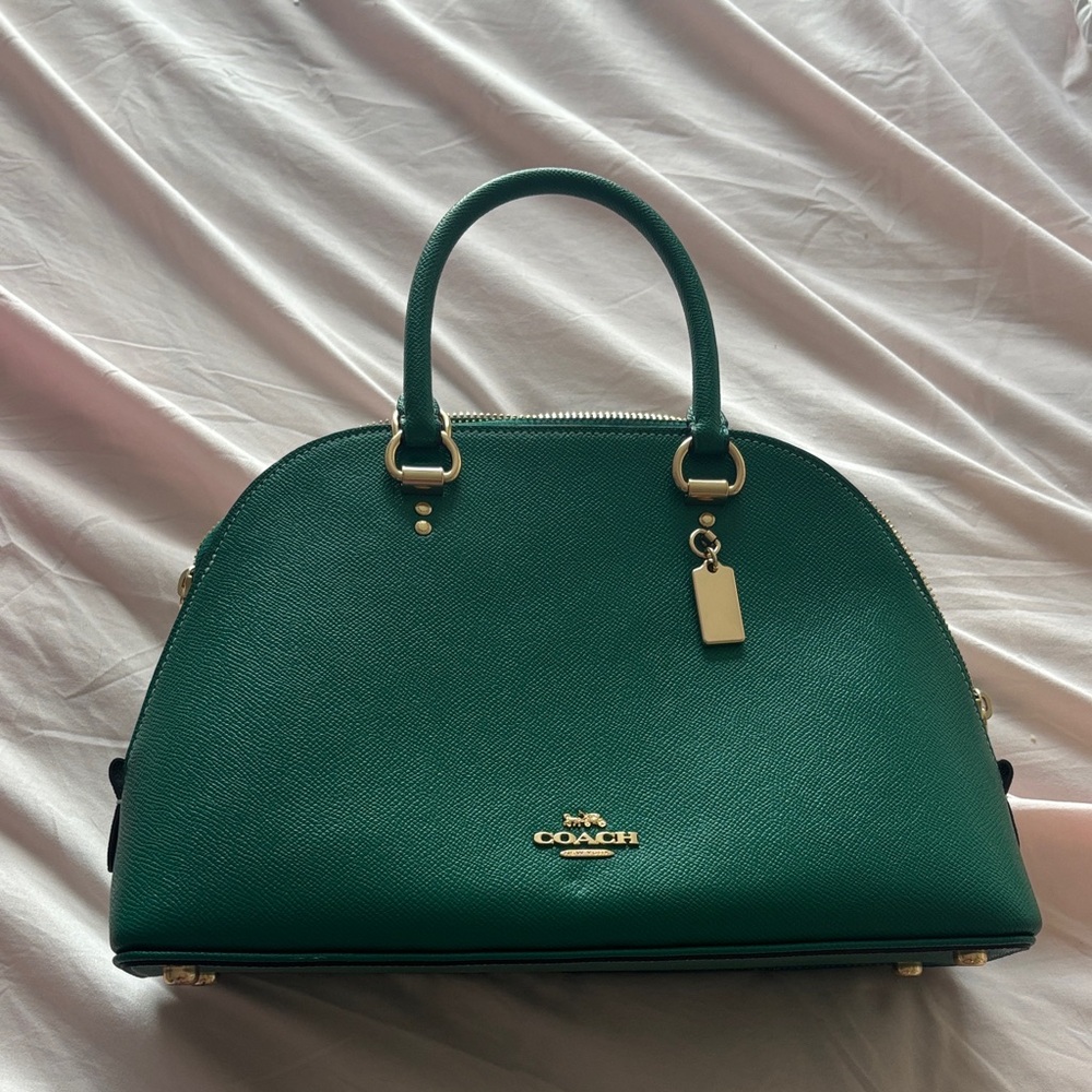 Coach Emerald Green Leather Satchel